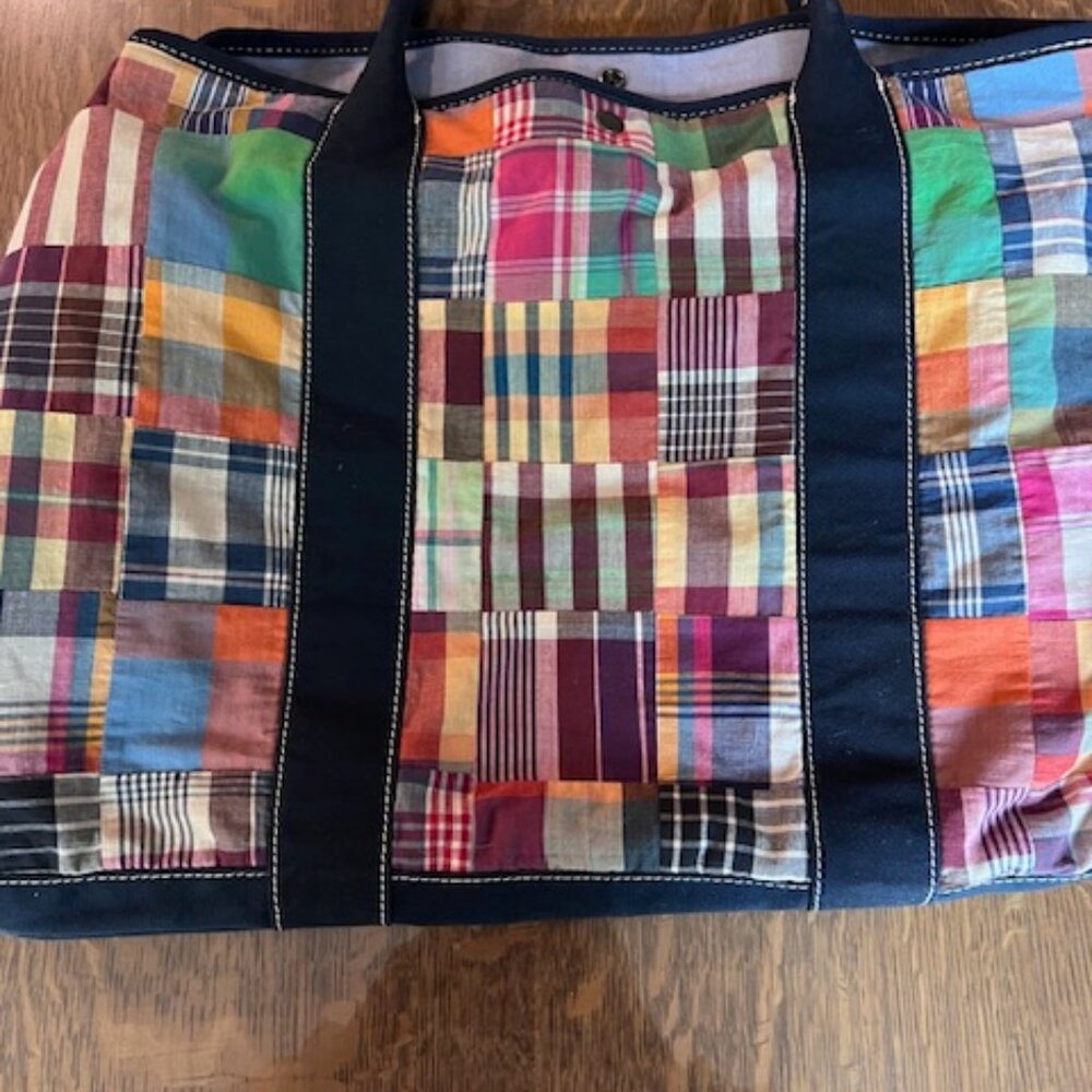 JCrew canvas and cotton tote with matching bag